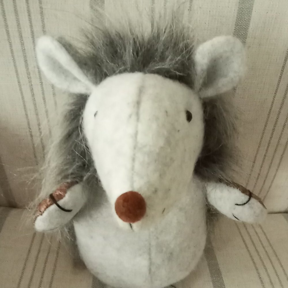 Felt Doorstop Hedgehog NWOT